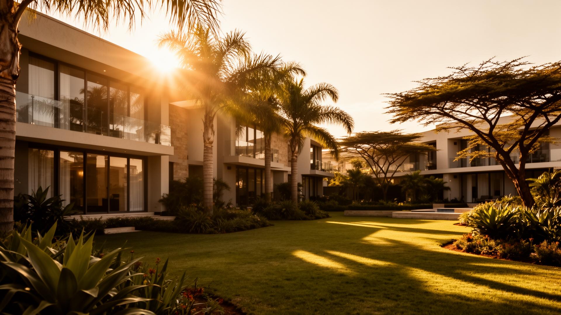 Premium estate at golden hour